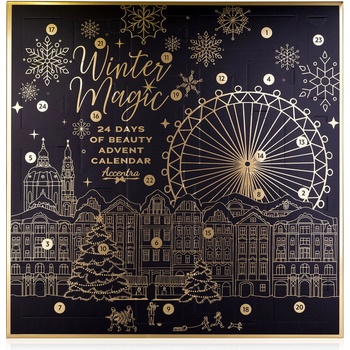 Accentra Adventní kalendář WINTER MAGIC NOIR ve čtvercové krabičce