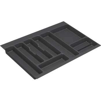 ADEO Vložka / příborník do 80cm šuplíku - CUTLERY šedý plast 70 x 46 cm