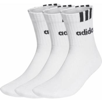 adidas 3-STRIPES LINEAR 3P Ponožky bílá
