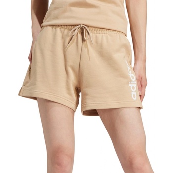 adidas Bavlněné šortky s potiskem high waist IS2079 béžová