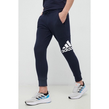 adidas bavlněné tepláky tmavomodrá s potiskem