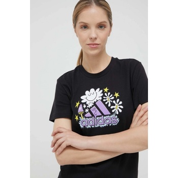 adidas Bavlněné tričko IJ7327 černá