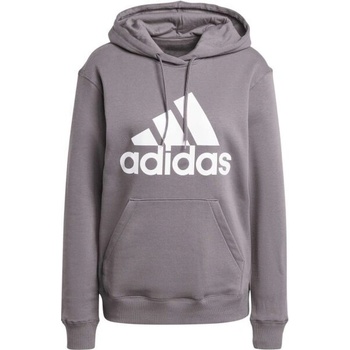 adidas ESSENTIALS BIG LOGO REGULAR FLEECE HOODIE dámská mikina hnědá