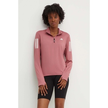 adidas Joggingová mikina Performance Own The Run Base s potiskem IV5509 růžová