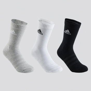 adidas Vysoké sportovní ponožky 3 páry černé bílé šedé