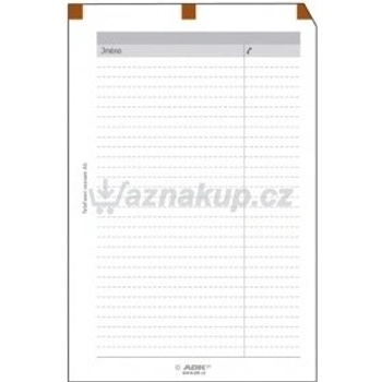 ADK náplň do diáře A6 telefonní seznam formulář