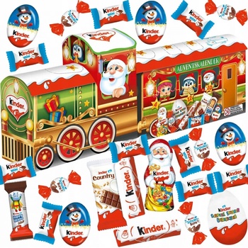 ADVENTNÍ KALENDÁŘ KINDER 3D VLAK Mikuláš VÁNOCE 2023 ROZKLÁDACÍ