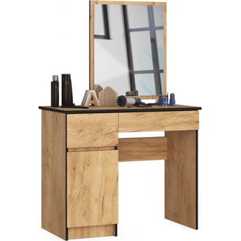 Ak furniture Kosmetický stolek se zrcadlem P-2/SL dub craft levý