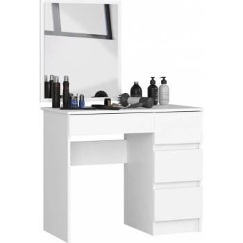 Ak furniture Kosmetický stolek se zrcadlem T-6 90x50 cm bílý pravý
