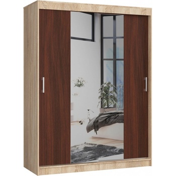 Ak furniture Reton 150 cm se zrcadlem sonoma/venge
