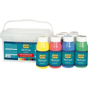akrylové barvy Kreul Solo Goya Triton sada 8 x 750 ml
