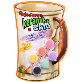 akrylové barvy na keramiku a sklo 6 barev