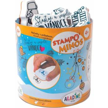 Aladine Dětská razítka Stampo Minos, 32 ks - České Vánoce