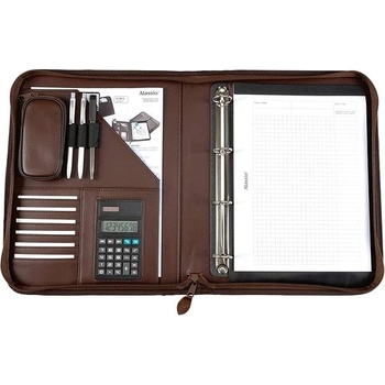Alassio Konferenční desky A4 s kalkulačkou Viterbo, hnědé