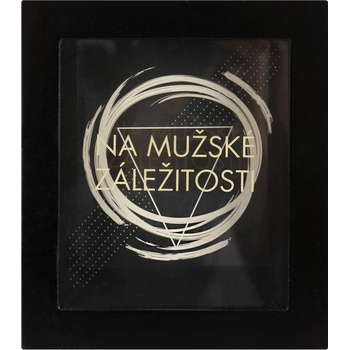 Albi Pokladnička v rámečku Mužská záležitost 14 x 16 x 10 cm