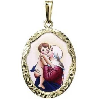 Aljančič Madona s dítětem velký medailon 260R