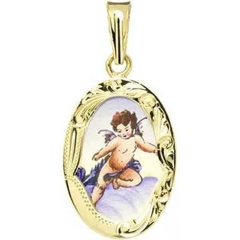 Aljančič Ochranný andělíček medailon gravírovaný 444R