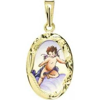 Aljančič Ochranný andělíček medailon gravírovaný 444R