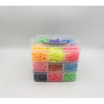 Alltoys Sada gumiček 3 000 ks na výrobu náramků Loom Band box velk