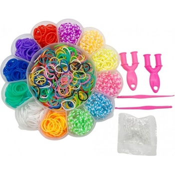 Alltoys Sada gumiček 900 ks na výrobu náramků Loom band květina