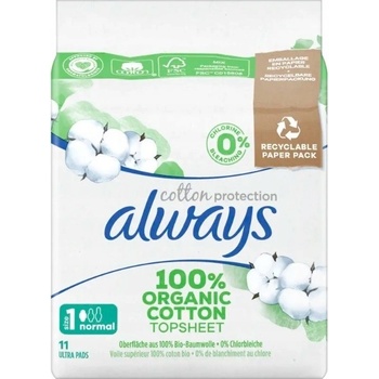 Always Cotton Protection Ultra Normal Vložky s křidélky 11 ks