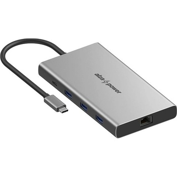 AlzaPower Metal USB-C Dock Station 10v1 Dual Screen for Apple MacBook APW-HCA102SMLY