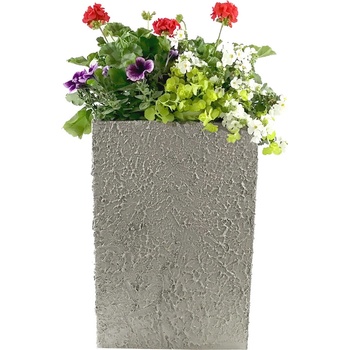 Amadea Betonový květináč odlehčený hrubý 33x33x50,5 cm