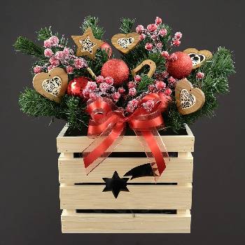 Amadea Dřevěný květináč s kometou přírodní 27x27x21 cm