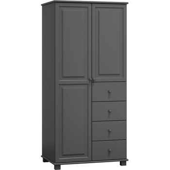 Ami nábytek 2Dč3 šířka 80 věšák/police borovice šedá