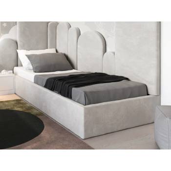 AMI Nábytek Kids Line Box s roštem a úložným prostorem šedá Velvet