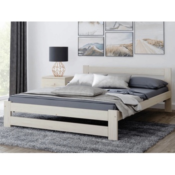 AMI Nábytek masiv VitBed Eureka bílá borovice s roštem