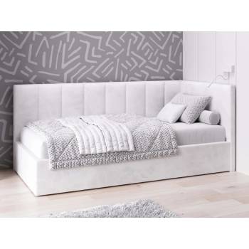 AMI Nábytek Tom s roštem a úložným prostorem Šedá Velvet