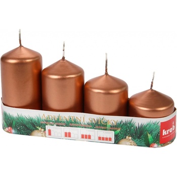Anděl Přerov Adventní svíce stupňovité měděné lak 4 ks