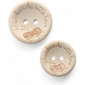 Annie's Knit Knoflík Handmade with love Velikost: 25 mm