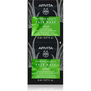 Apivita Express Beauty Aloe hydratační pleťová maska 2 x 8 ml