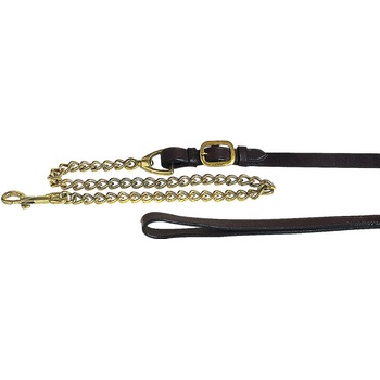 APOLLO Vodítko s řetízkem kožené hnědé