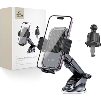 AppleMix Držák do auta TECH PROTECT - do mřížky / na palubní desku - klipový - černý