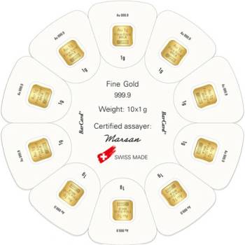 Argor-Heraeus Deutschland GmbH Zlatý slitek GoldSeed 10x1g