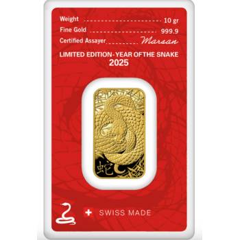 Argor-Heraeus Limited edition Rok hada 2025 zlatý slitek 10 g
