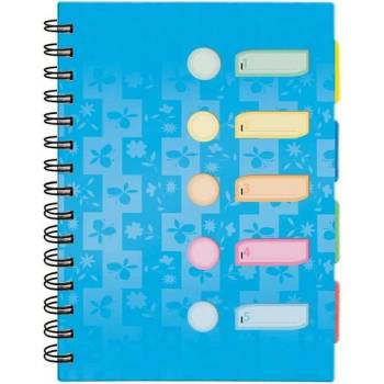 Argus Spirálový blok s rozřaďovačem modrý A4