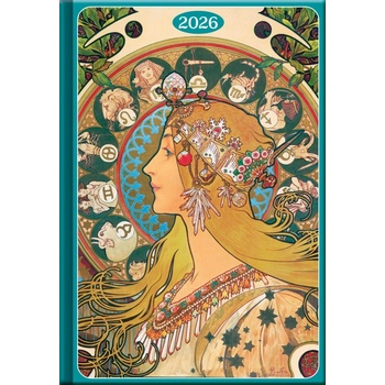 Art Mucha A5 Týdenní 2026