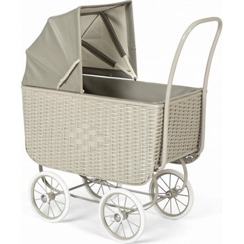 Astrup Doll Pram Retro Rattan Grey