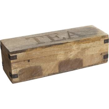 ATMOSPHERA Dřevěný organizér na čaj Mango Wood, 32x10x9, 5 cm