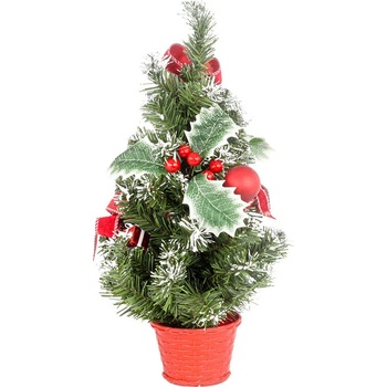 Autronic Stromeček ozdobený umělá vánoční dekorace barva červeno-bílá YS20-013