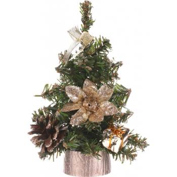 Autronic Stromeček ozdobený umělá vánoční dekorace barva měděná YS20-009