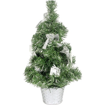 Autronic Stromeček ozdobený umělá vánoční dekorace barva stříbrná YS20-016