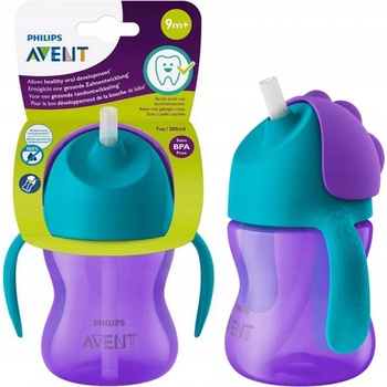 Avent hrníček s brčkem modrý 200 ml