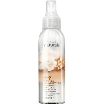 Avon Naturals tělový sprej s vanilkou a santalovým dřevem 100 ml