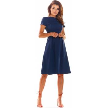 Awama společenské šaty A282 granat tmavě Modrá