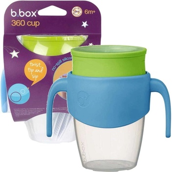 b.box 360° netekoucí učící hrneček 250 ml modrý/zelený